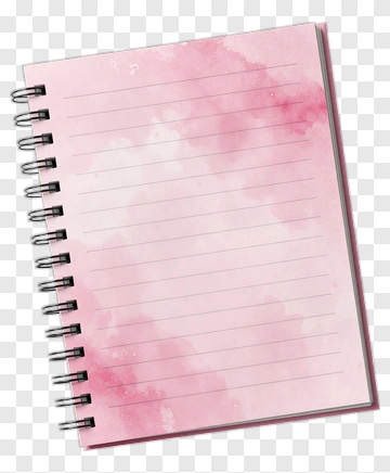 Pink Watercolor Notebook PNG