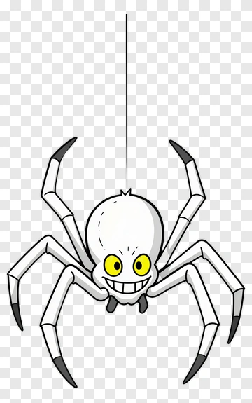 Cartoon Spider With A Grinning Face PNG