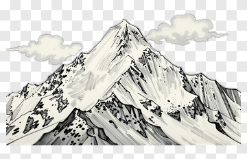 Mountain Landscape With Clouds PNG