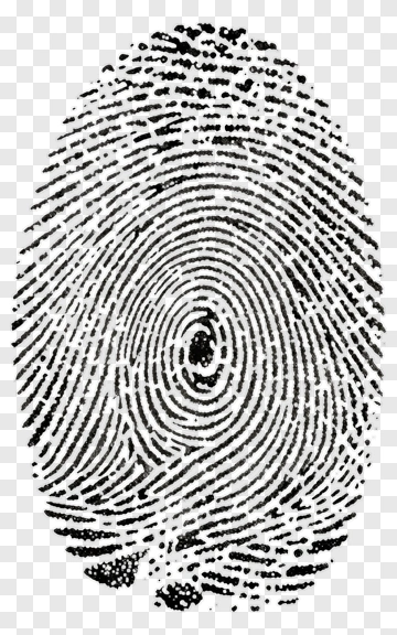 Black And White Fingerprint PNG