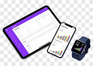 Smart Devices Displaying Data Analytics PNG