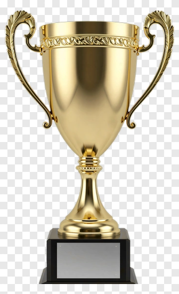 Gold Trophy With Decorative Handles PNG