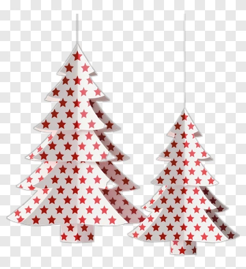 Colorful Starry Christmas Trees PNG