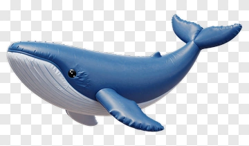 Inflatable Blue Whale PNG