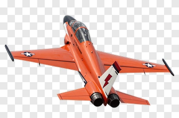 Orange Military Jet PNG
