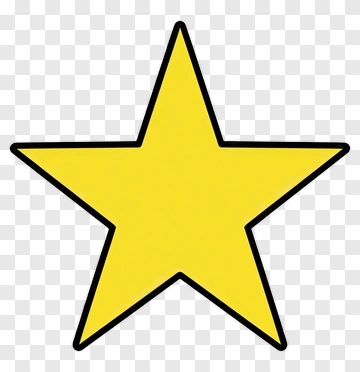 Yellow Star Shape PNG