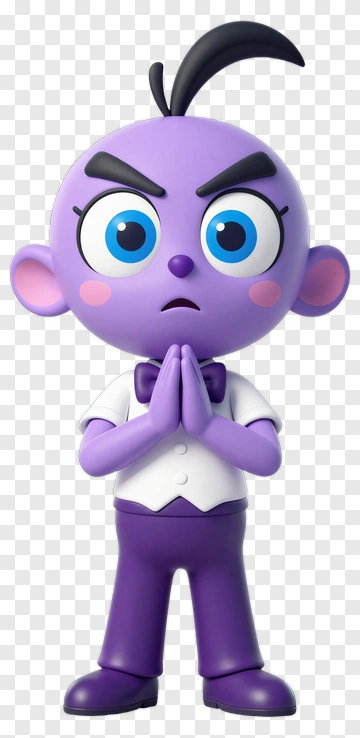 Cartoon Character With Praying Hands PNG
