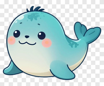Cartoon Seal With A Cute Expression PNG
