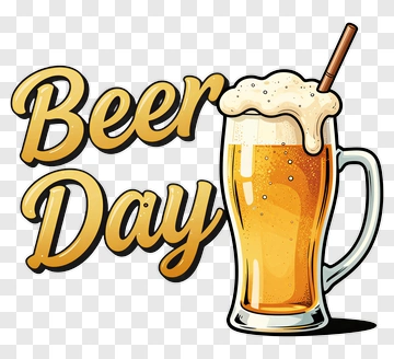 Beer Day Celebration With A Glass Of Beer PNG