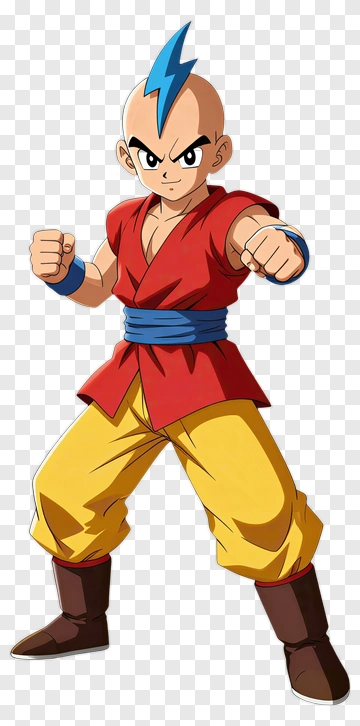 Cartoon Fighter Character In Action Pose PNG