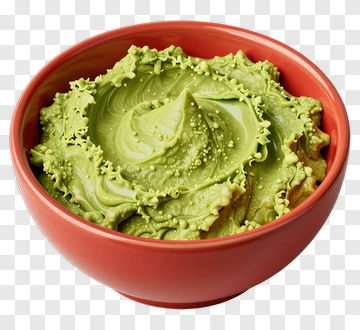 Bowl Of Green Avocado Spread PNG