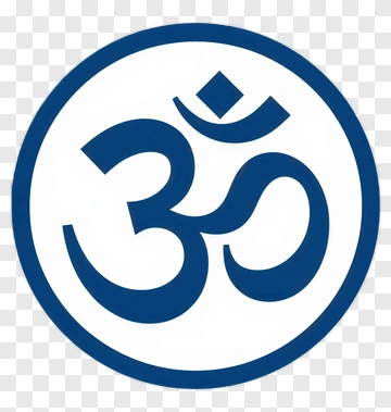 Om Symbol In Blue Circle PNG