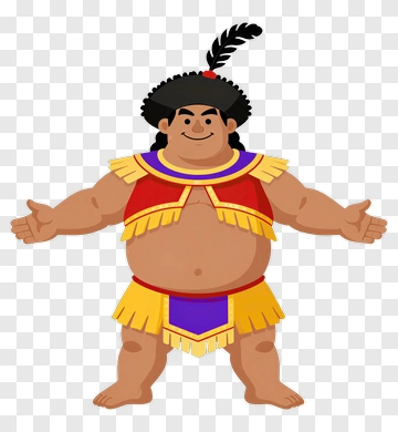 Cartoon Character In Traditional Outfit PNG