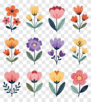 Colorful Floral Arrangement PNG