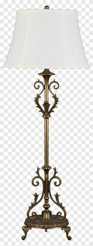 Antique Floor Lamp With Decorative Base PNG
