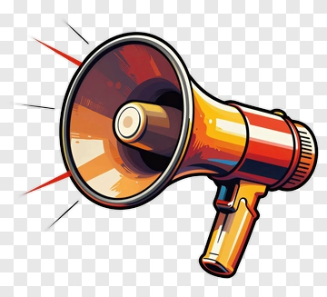 Cartoon Megaphone With Sound Waves PNG