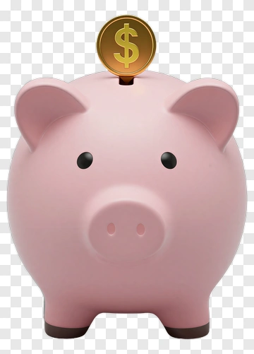 Piggy Bank With Dollar Coin PNG