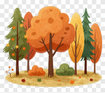 Colorful Autumn Forest PNG