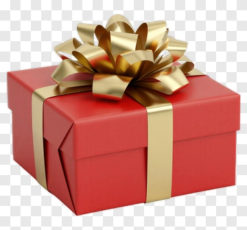 Red Gift Box With Gold Ribbon PNG