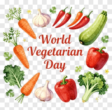World Vegetarian Day Celebration With Fresh Vegetables PNG