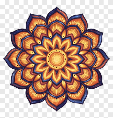 Colorful Mandala Design PNG
