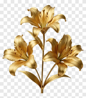 Gold Lily Bouquet PNG