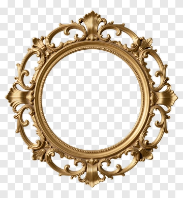 Ornate Gold Picture Frame PNG