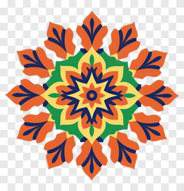 Colorful Decorative Mandala Design PNG