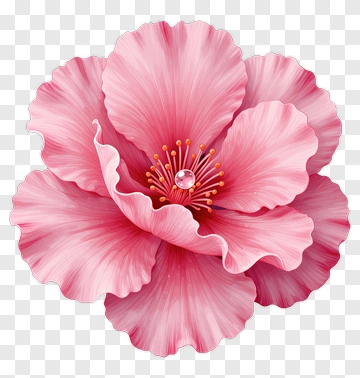 Pink Flower With Detailed Petals PNG