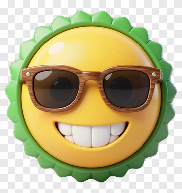 Smiling Sun Emoji With Sunglasses PNG