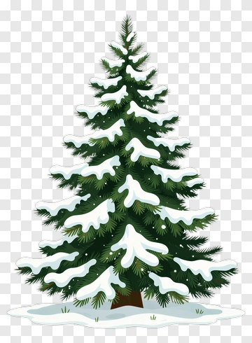 Snowy Pine Tree PNG