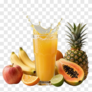 Fresh Fruit Juice With Pineapple And Papaya PNG