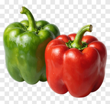 Red And Green Bell Peppers PNG