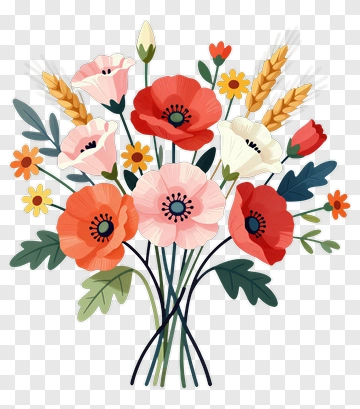Colorful Flower Bouquet PNG