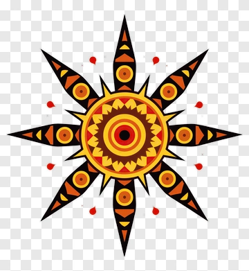 Colorful Sunburst Design PNG