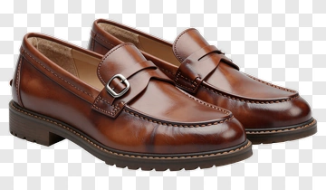Brown Leather Loafers PNG