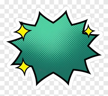 Comic Style Speech Bubble With Sparkles PNG