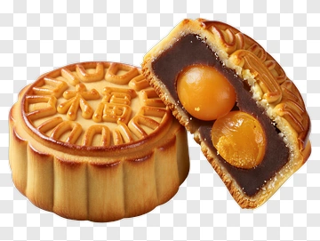 Mooncake With Egg Yolk Filling PNG