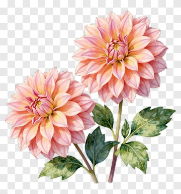Pink Dahlia Flowers PNG