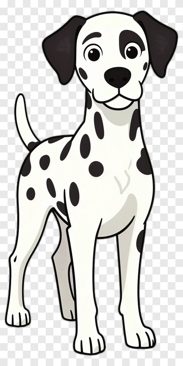 Cartoon Dalmatian Dog PNG
