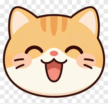 Cartoon Cat Face PNG