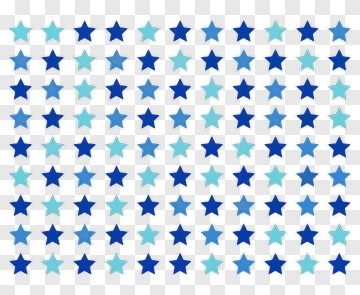 Pattern Of Blue And Light Blue Stars PNG