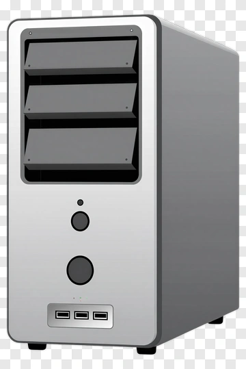 Silver Computer Tower Case PNG