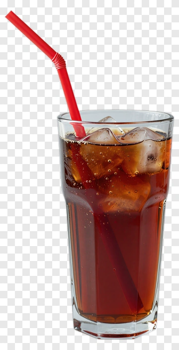 Glass Of Iced Tea With Straw PNG