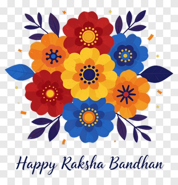 Colorful Flower Bouquet For Raksha Bandhan PNG