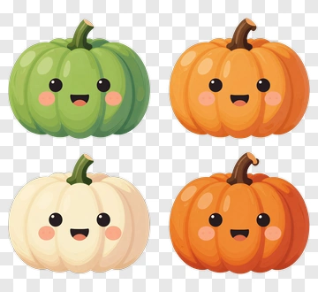 Cute Cartoon Pumpkins PNG