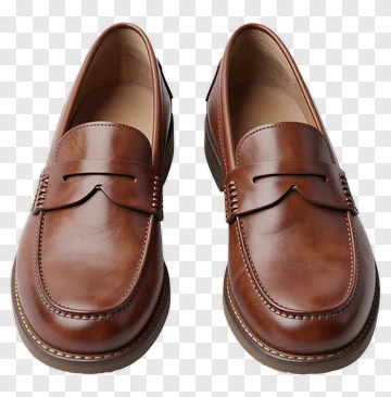 Brown Leather Loafers PNG
