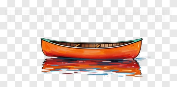 Cartoon Canoe On Water PNG
