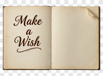 Make A Wish Book Page PNG