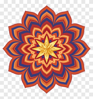Colorful Mandala Design PNG